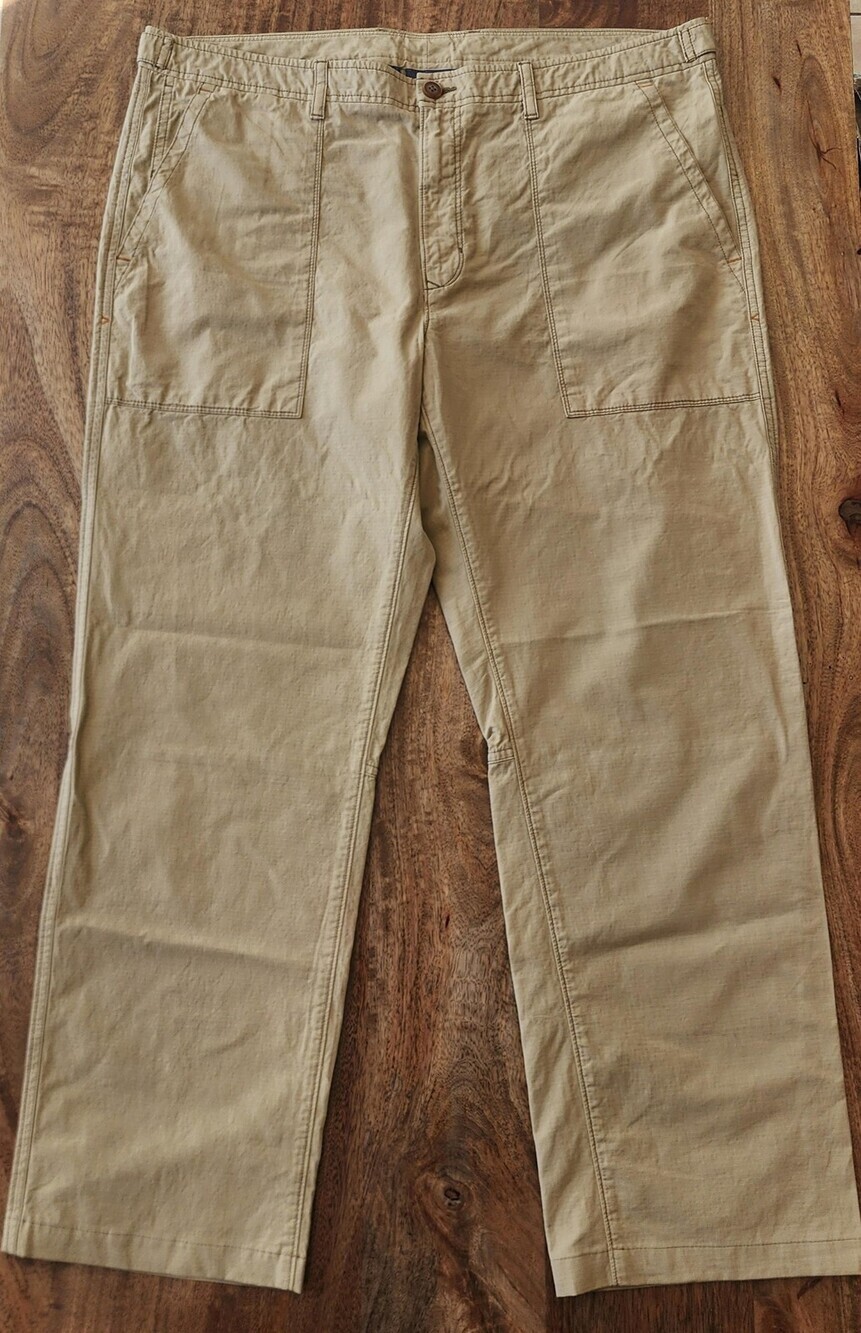 Tommy Bahama Pants Mens 38x29 Beige Chino Pima Cotton Stretch Suspender Buttons